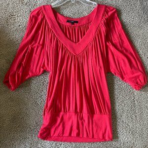 Tart Dolman-Sleeve V-Neck Top Size XS Hot Pink (NWOT)